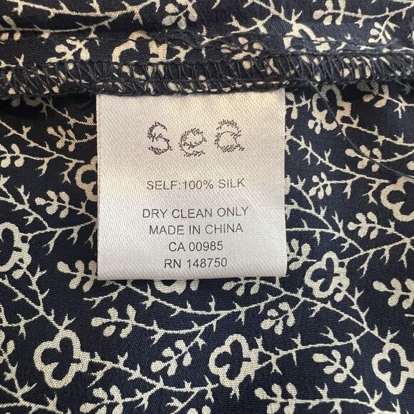 Sea New York Sabine Dress Size 4 Silk Blue Printed Midi Tassel Sleeveless Boho - Picture 12 of 12